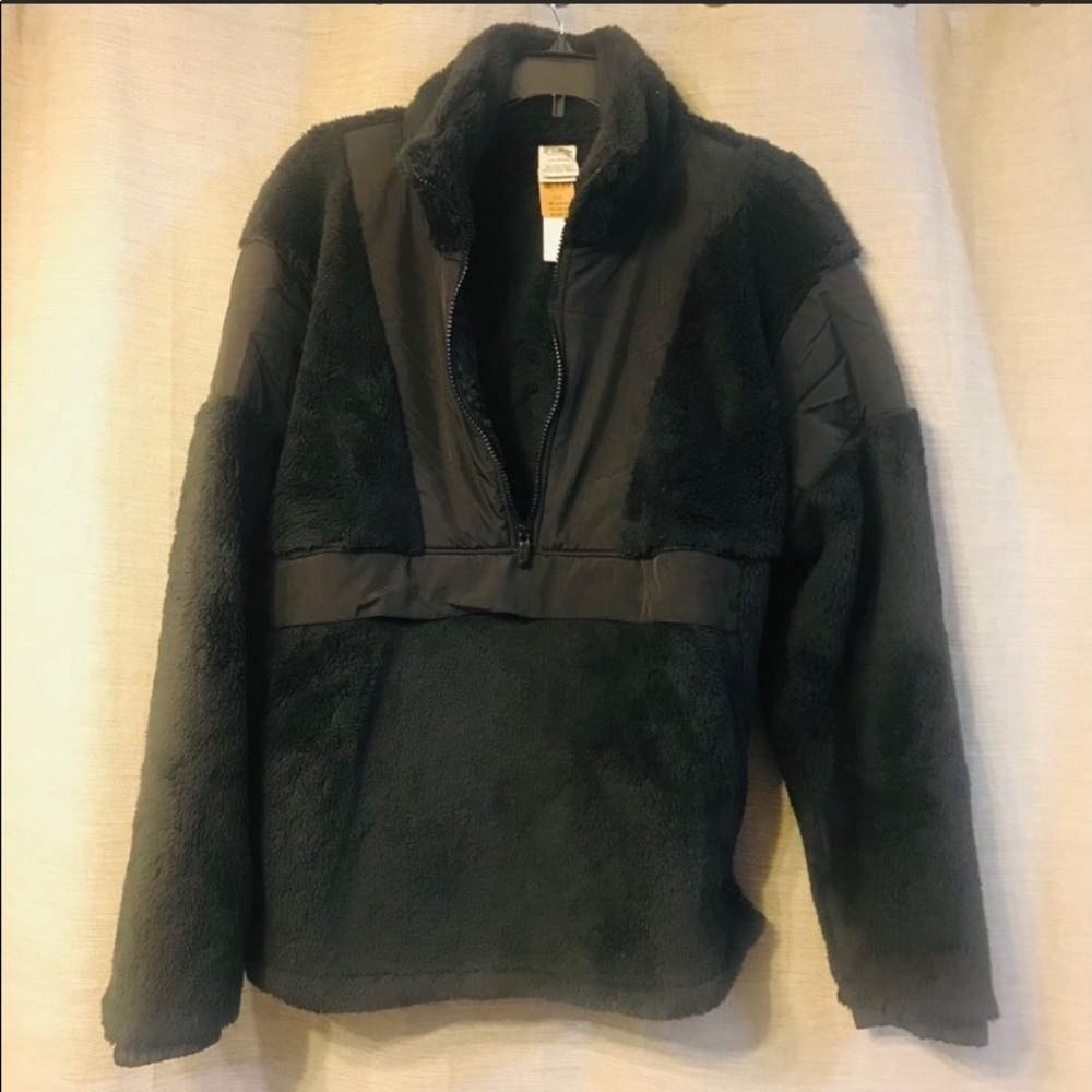 Victoria’s Secret PINK Teddy Pull Over NWT black sz lg